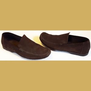 BRUNO MAGLI brown suede CASTOR driving SHOES